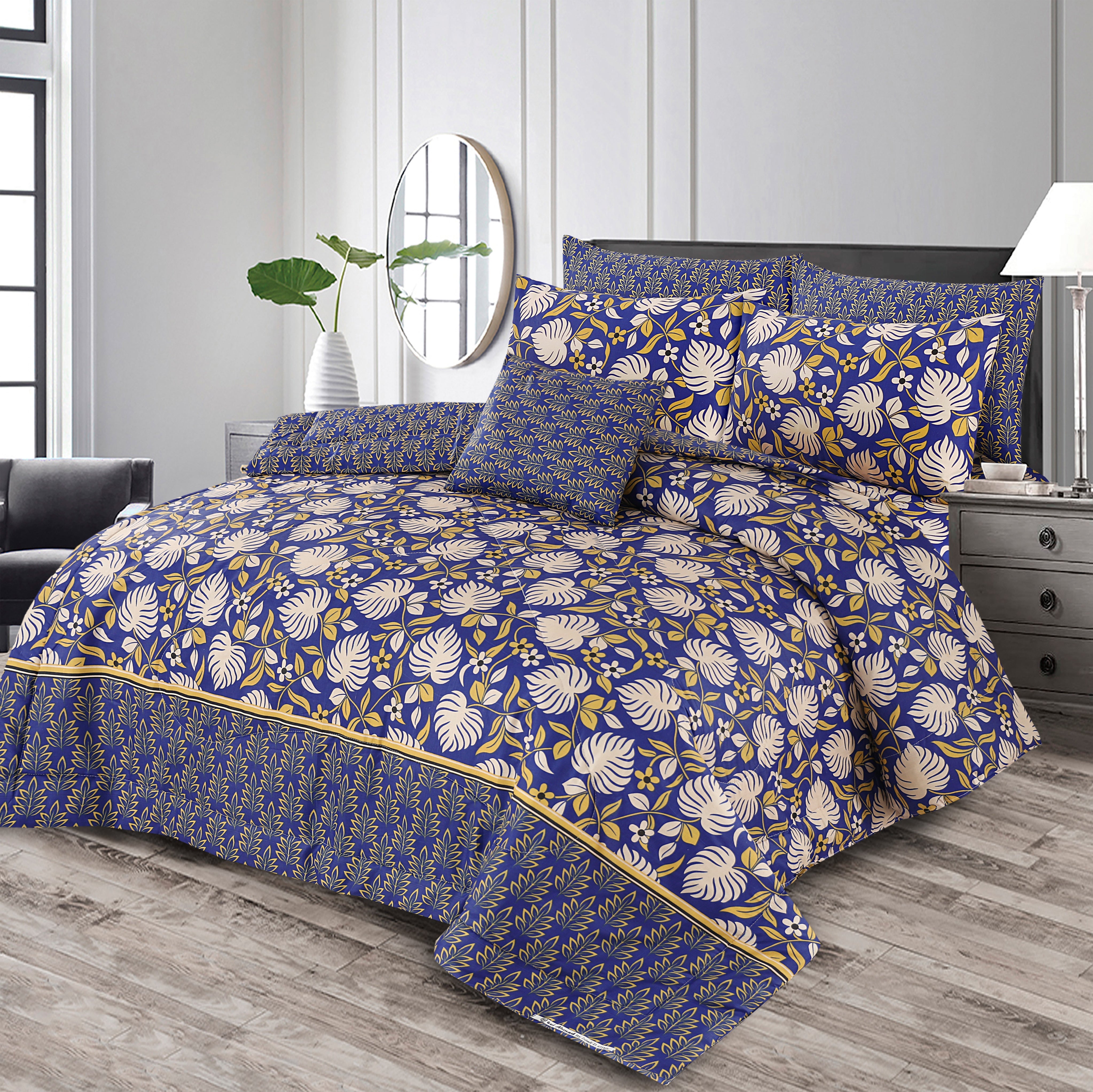 7 Pcs Comforter Set King Size Design KCC 61