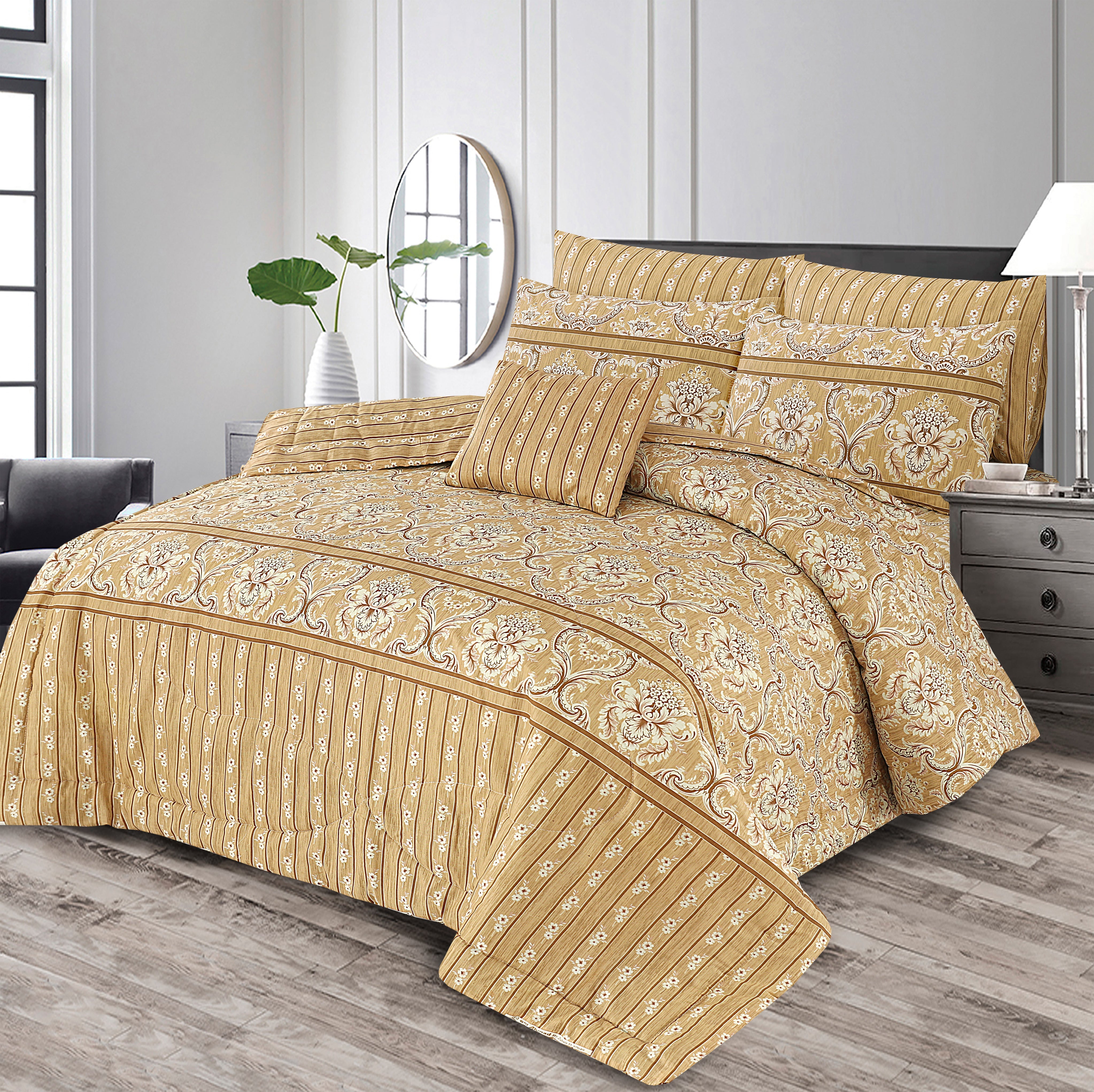 7 Pcs Comforter Set King Size Design KCC 64
