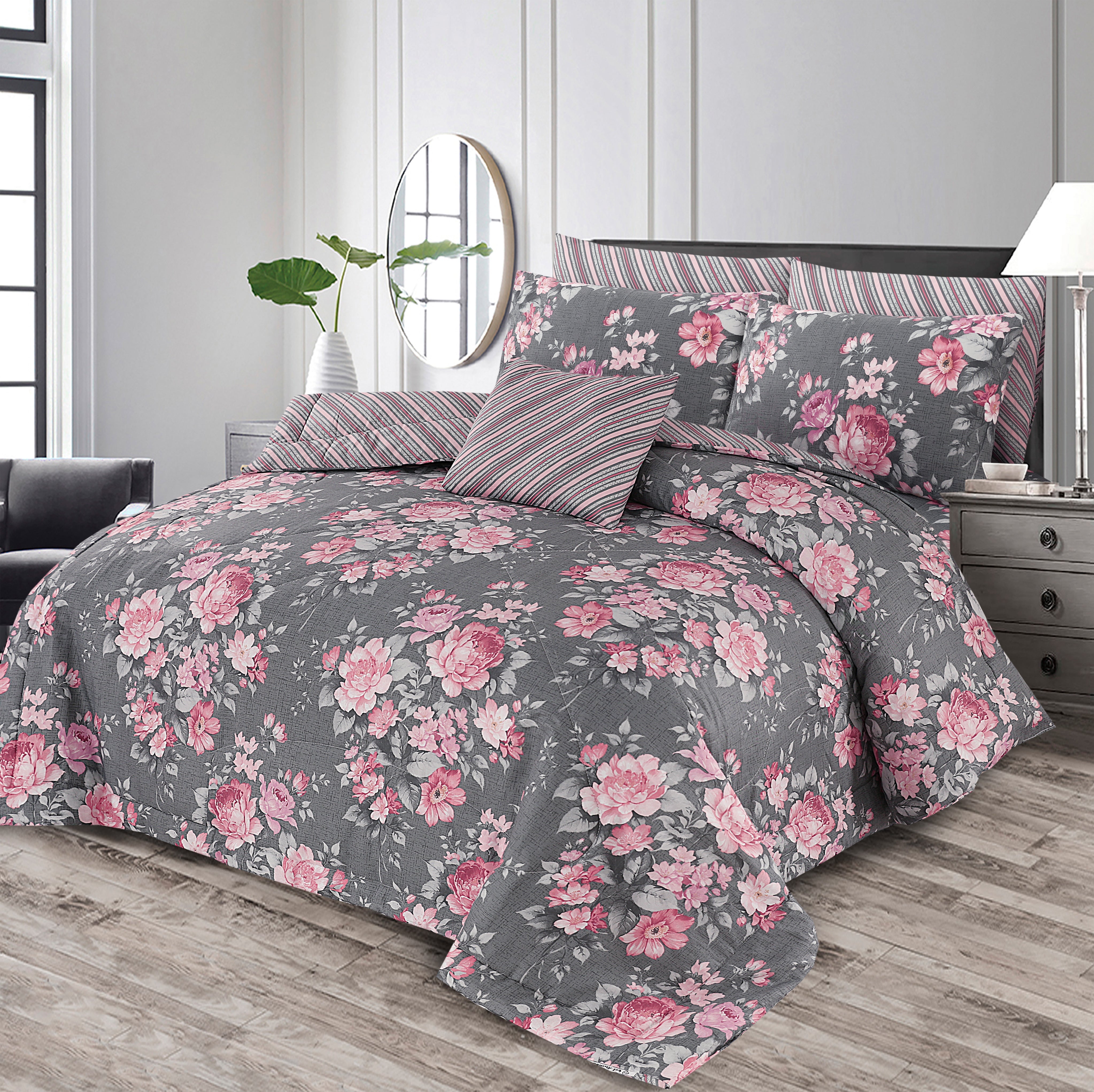7 Pcs Comforter Set King Size Design KCC 65
