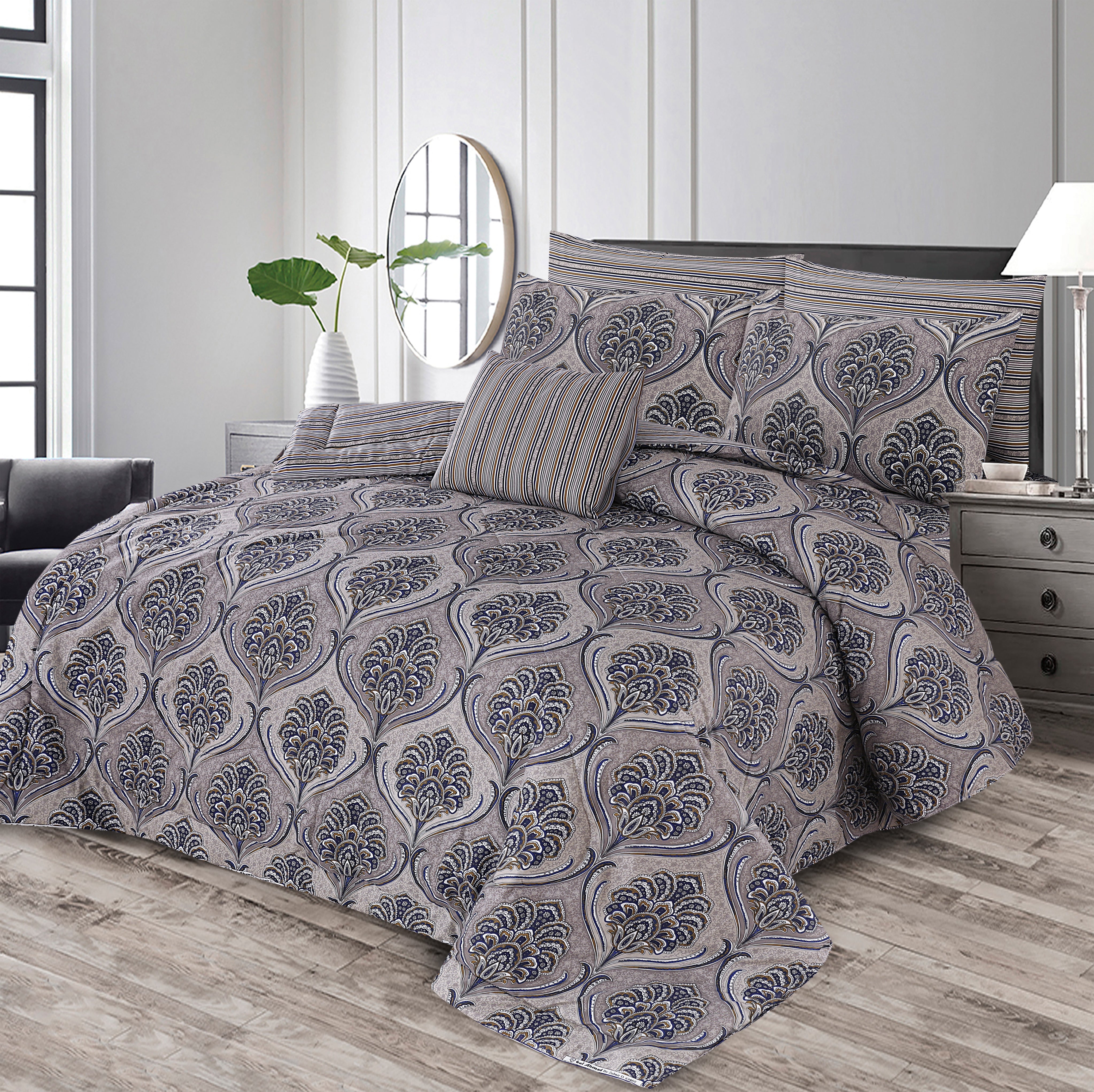 7 Pcs Comforter Set King Size Design KCC 26