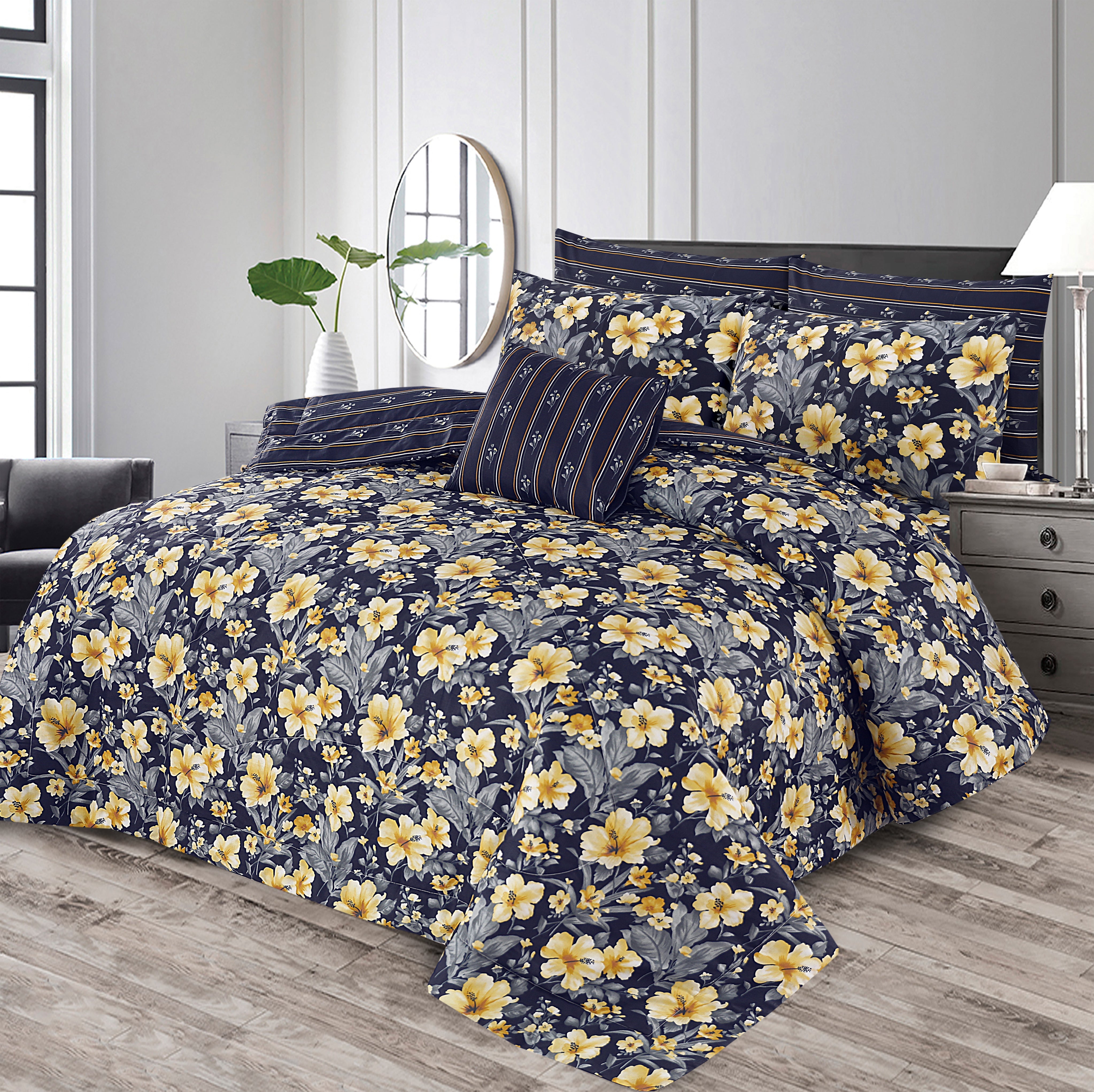 7 Pcs Comforter Set King Size Design KCC 44