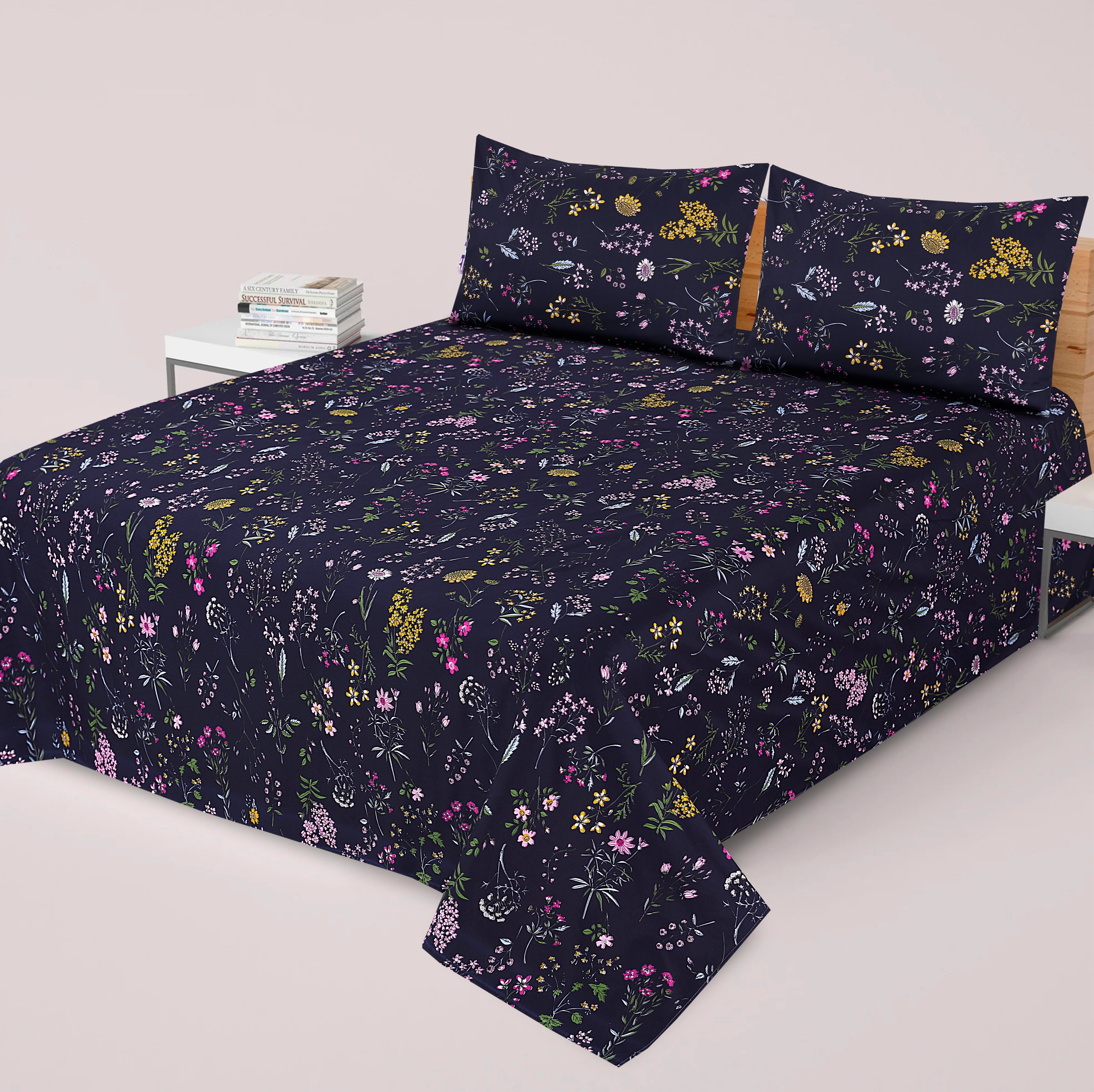 3 Pcs Premium soft cotton Bed sheet C-33
