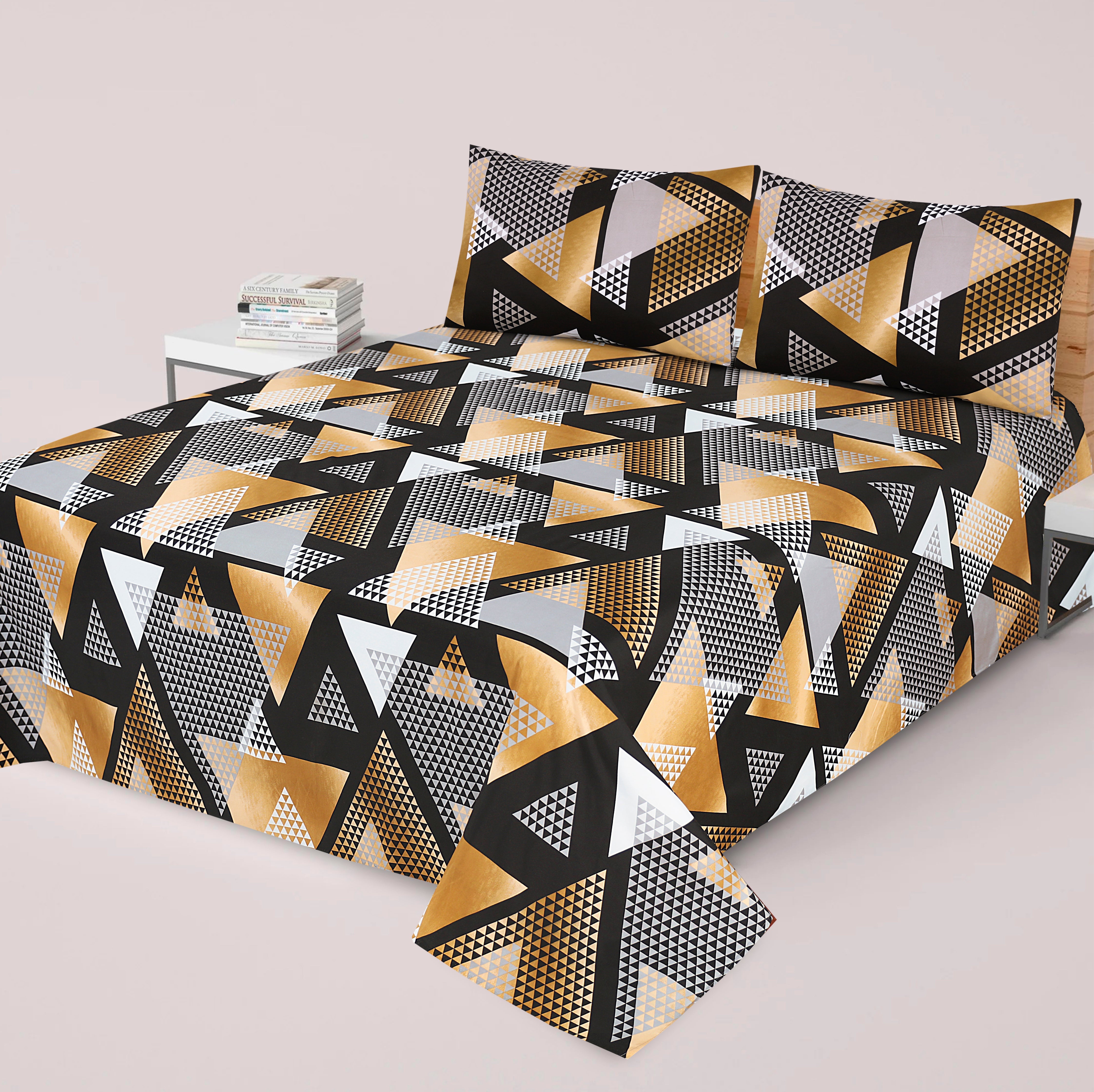 3 Pcs Premium soft cotton Bed sheet C-31
