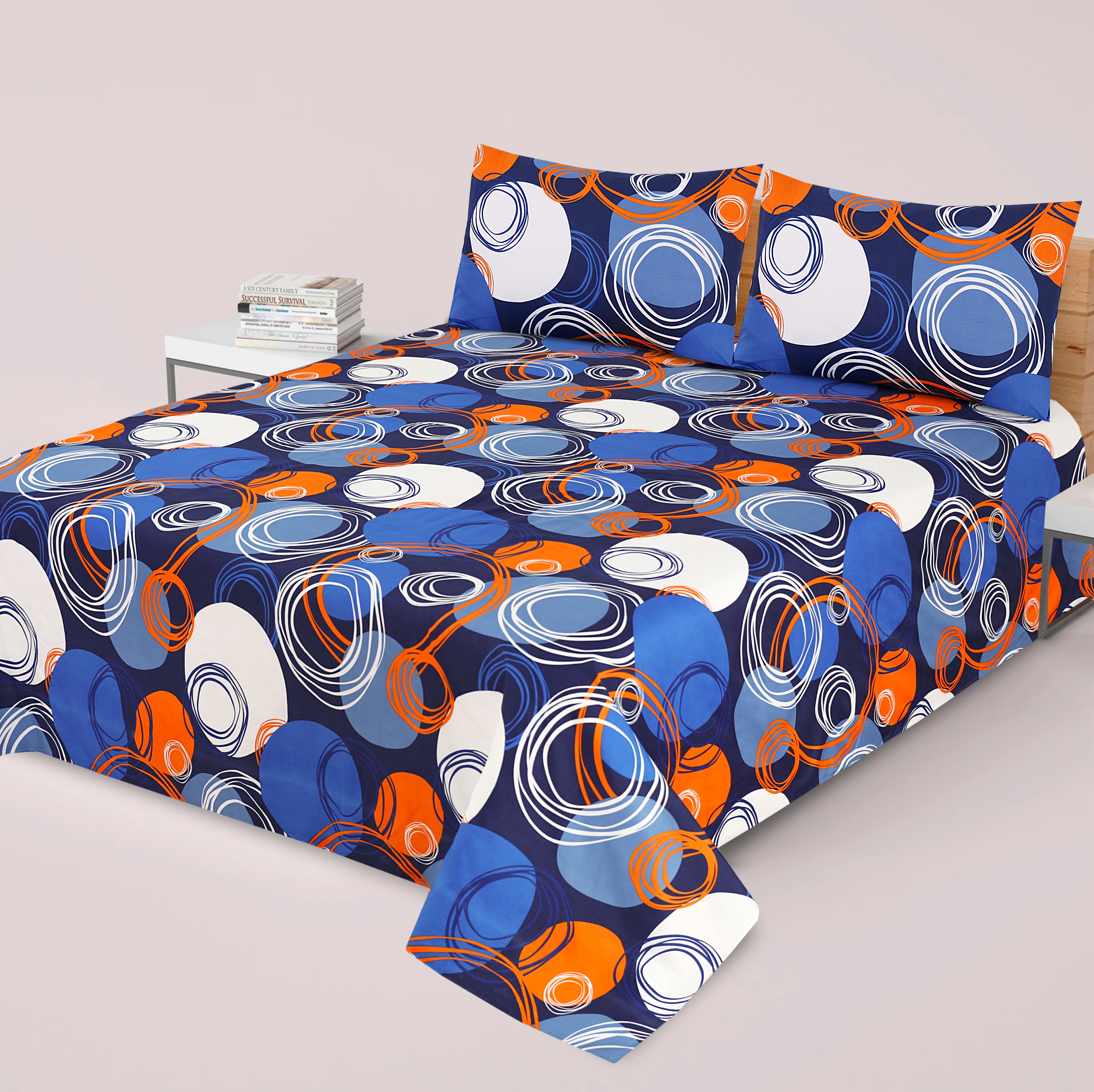 3 Pcs Premium soft cotton Bed sheet C-18