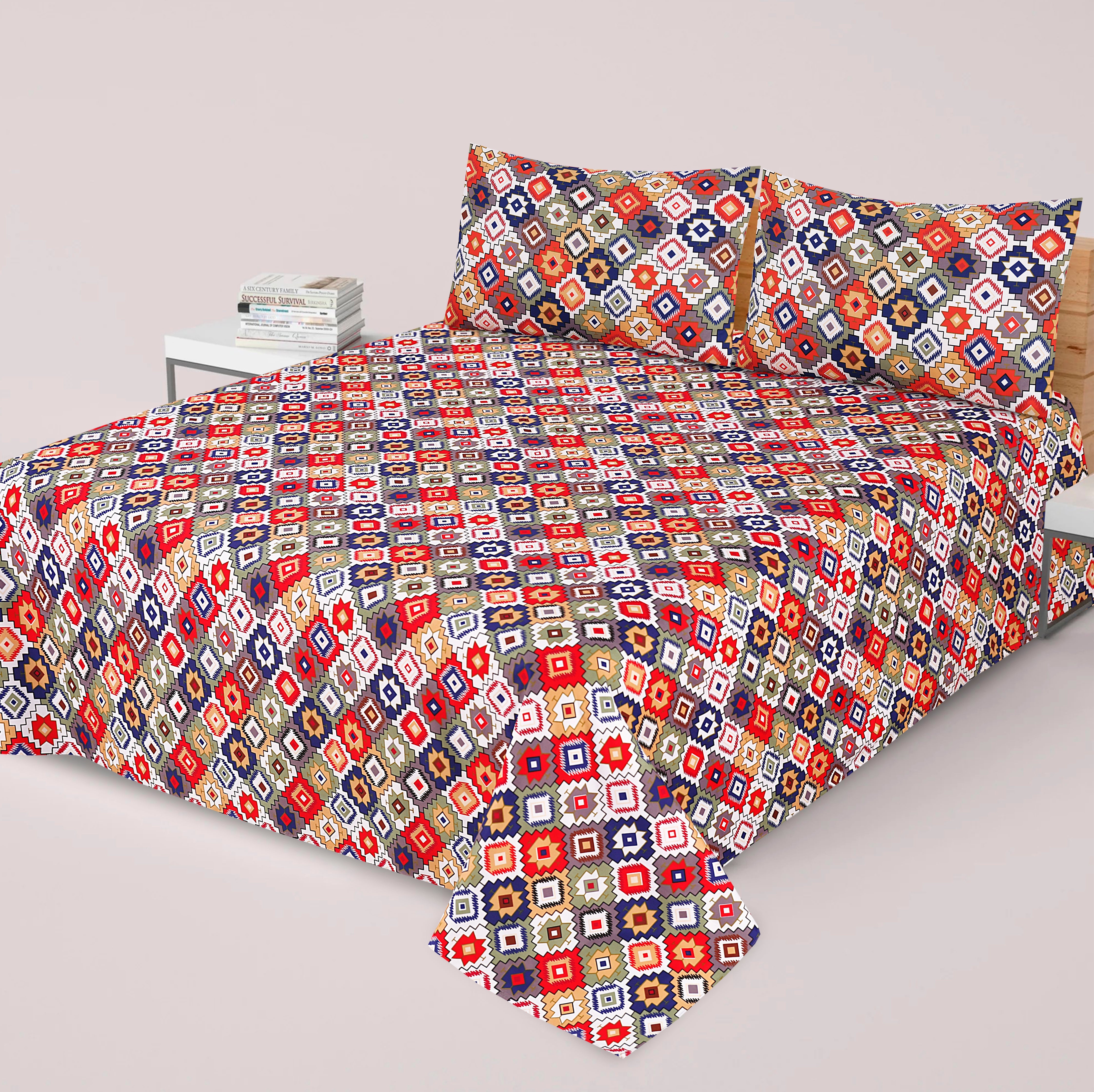 3 Pcs Premium soft cotton Bed sheet C-45
