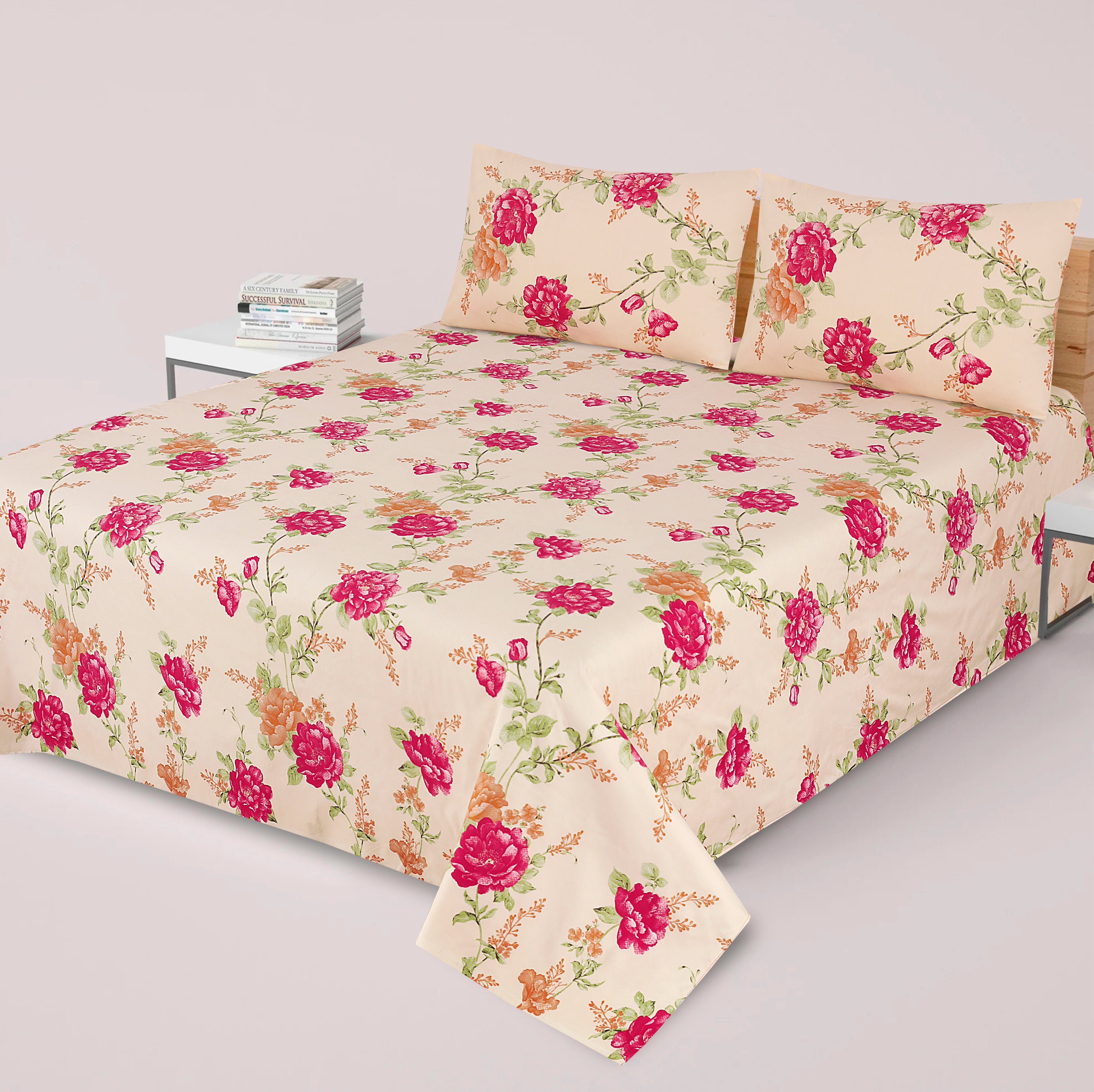 3 Pcs Premium soft cotton Bed sheet C-42