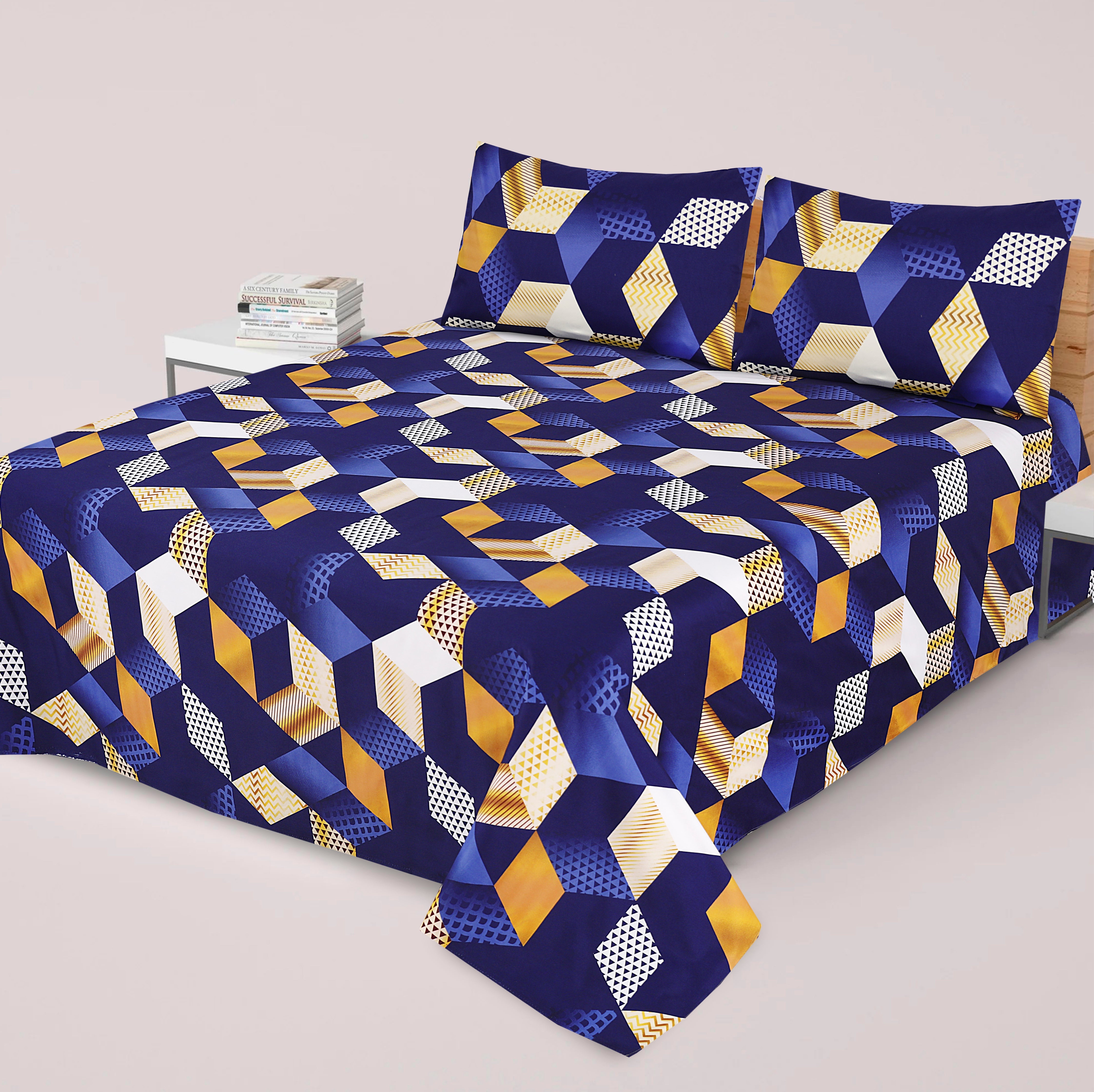 3 Pcs Premium soft cotton Bed sheet C-37