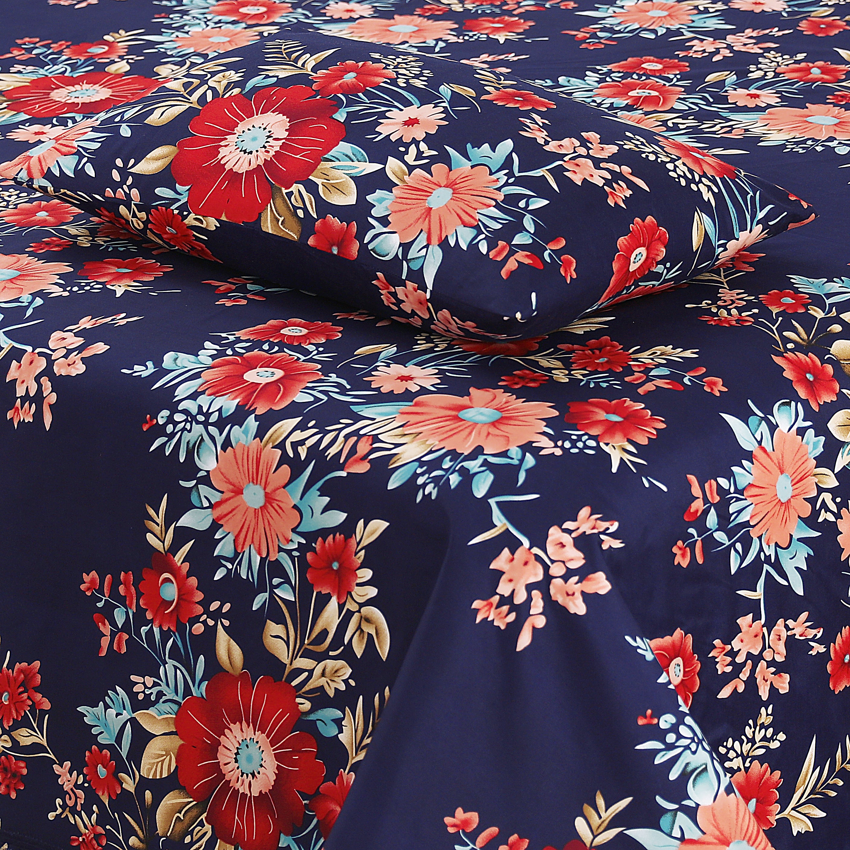 3 Pcs Premium soft cotton Bed sheet C-34