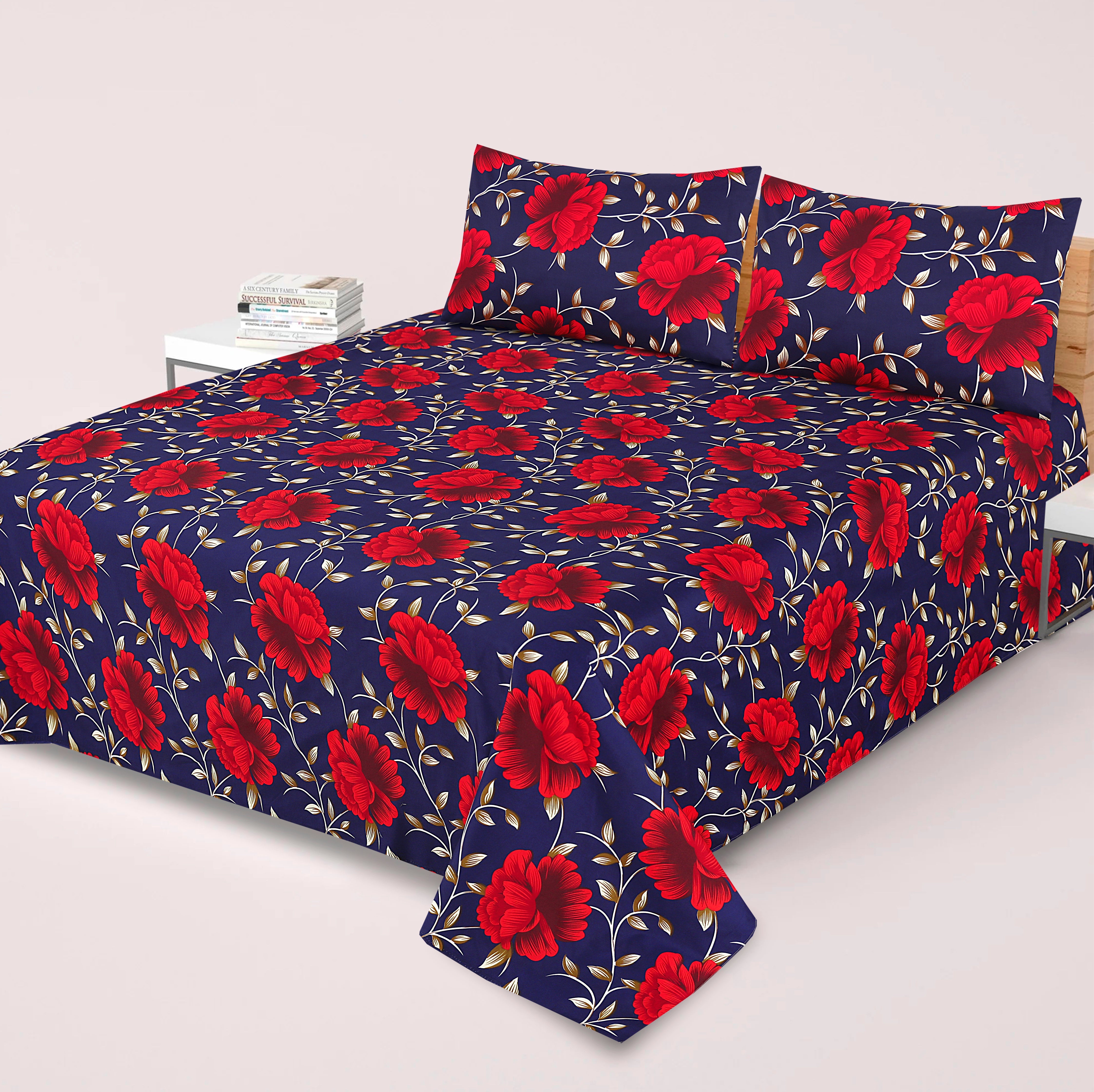 3 Pcs Premium soft cotton Bed sheet C-36