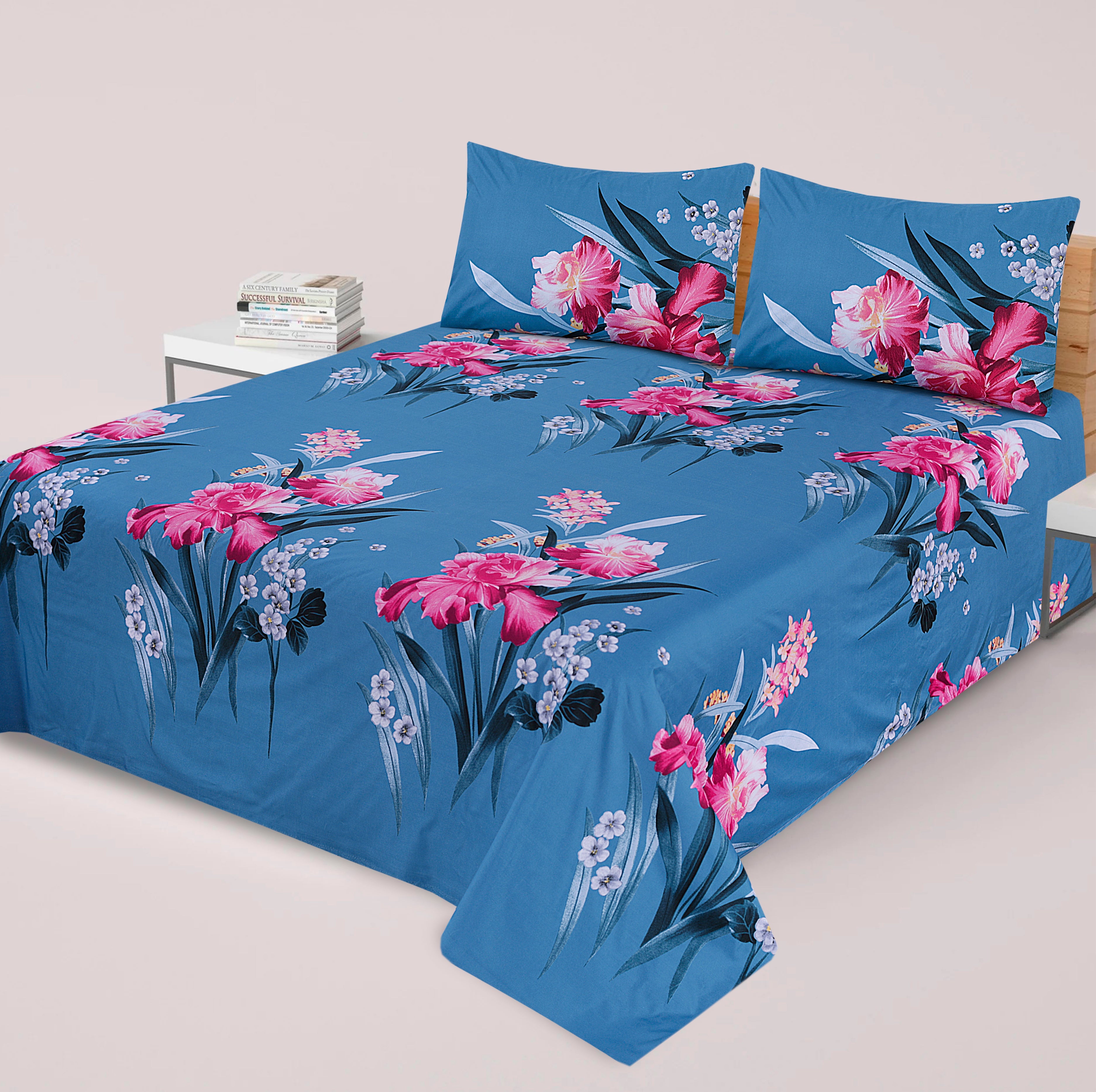 3 Pcs Premium soft cotton Bed sheet C-30