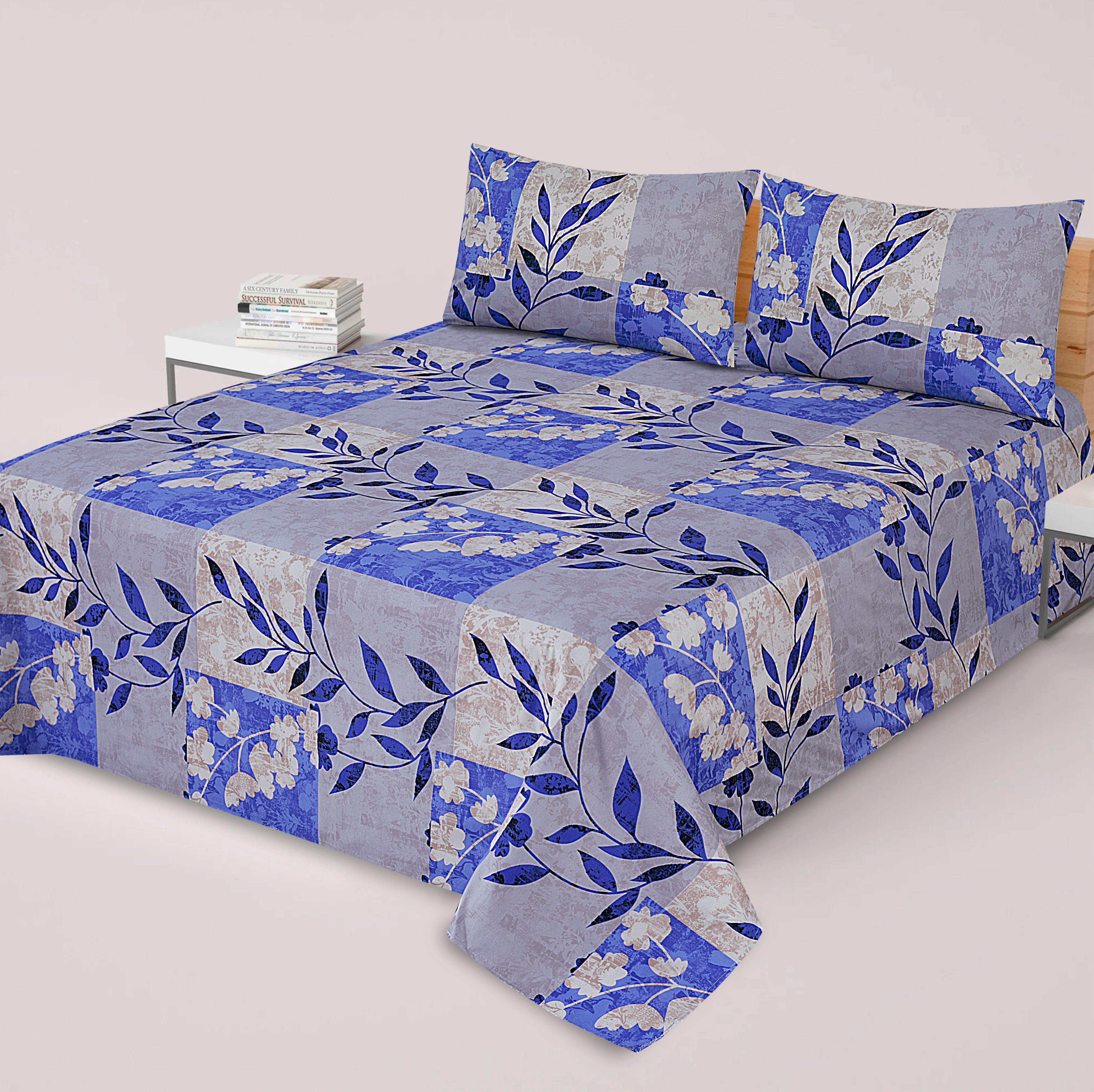 3 Pcs Premium soft cotton Bed sheet C-25