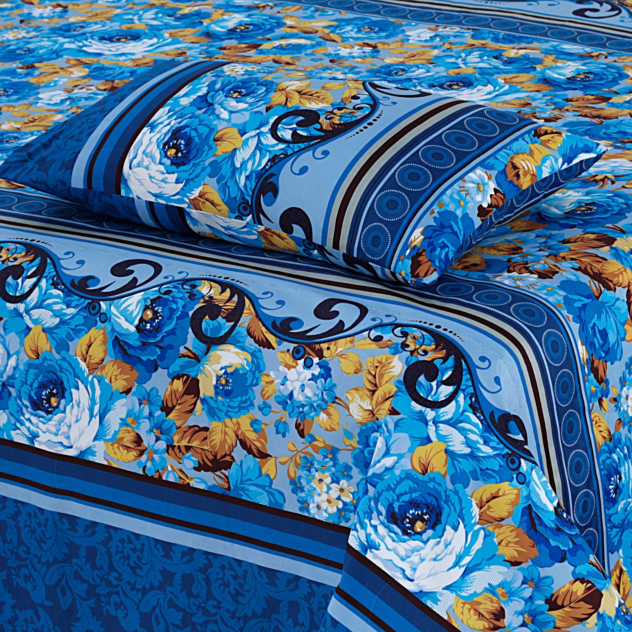 3 Pcs Premium soft cotton Bed sheet C-22