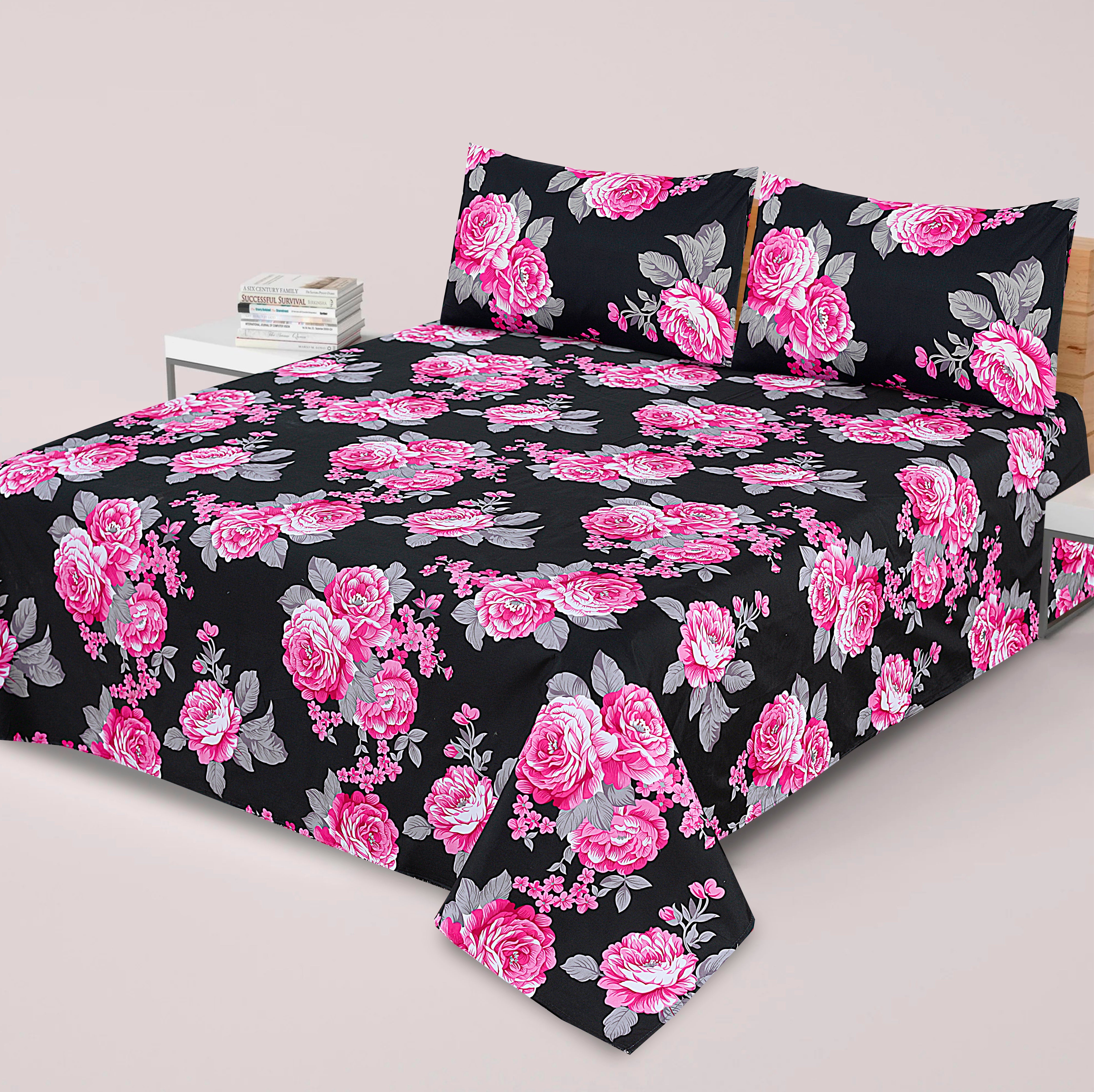 3 Pcs Premium soft cotton Bed sheet C-24