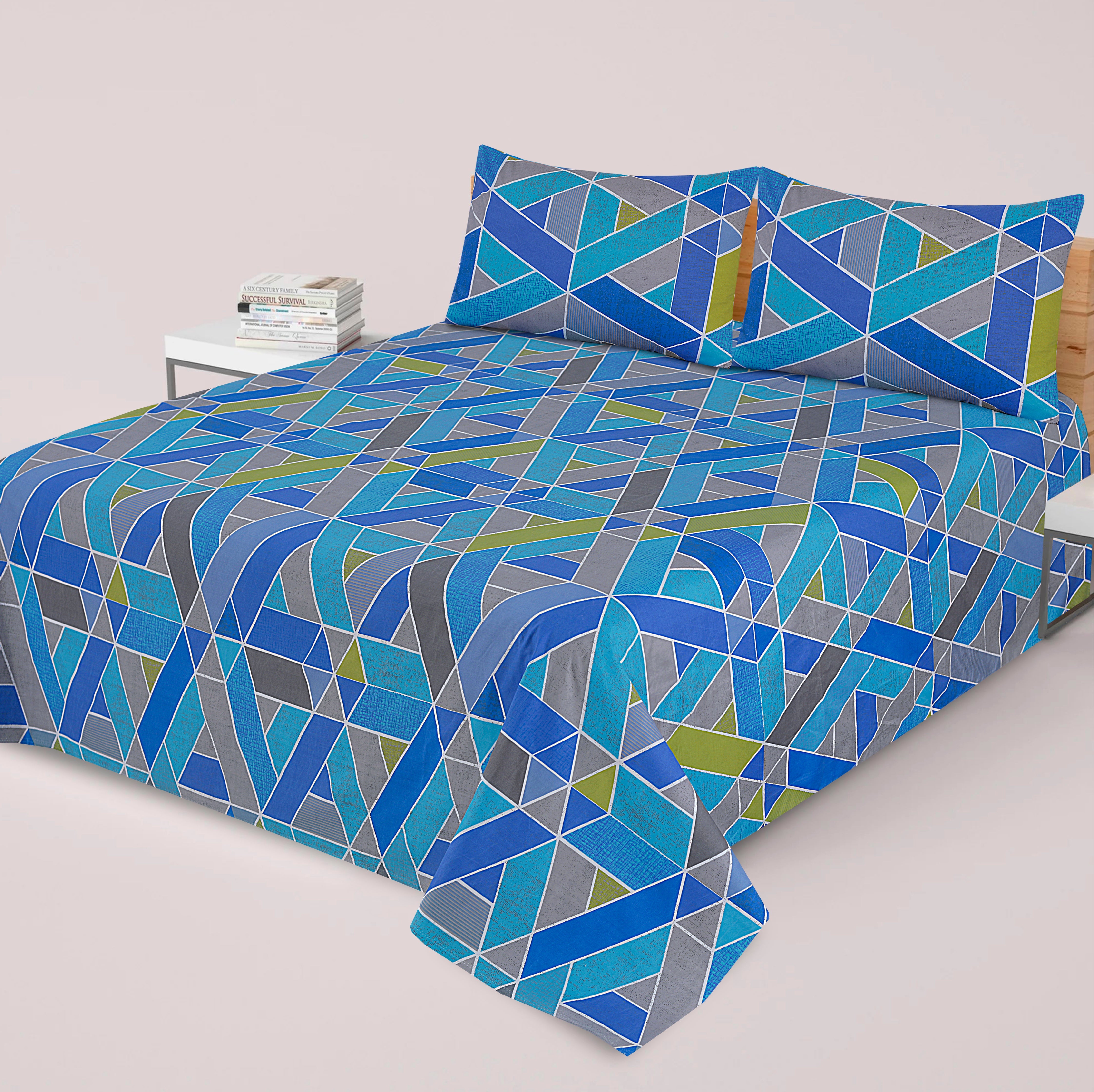 3 Pcs Premium soft cotton Bed sheet C-14