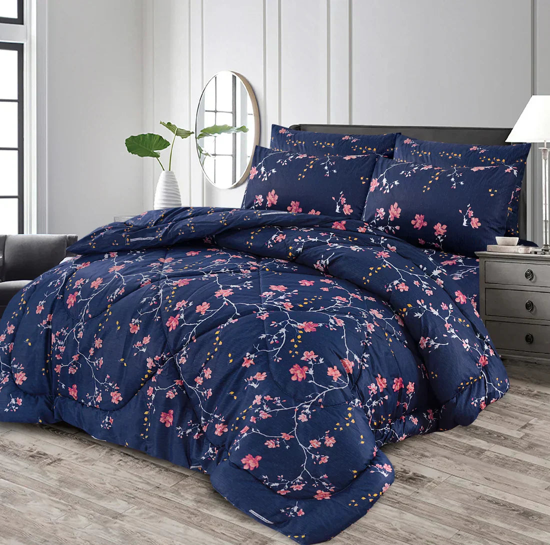 7 Pcs Comforter Set King Size Design KCC 33