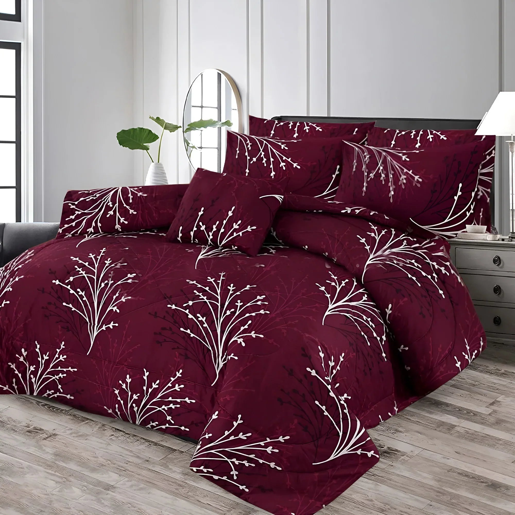 7 Pcs Comforter Set King Size Design KCC 56