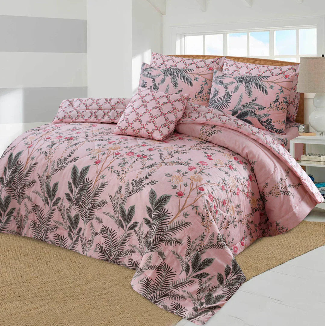 7 Pcs Comforter Set King Size Design KCC 42