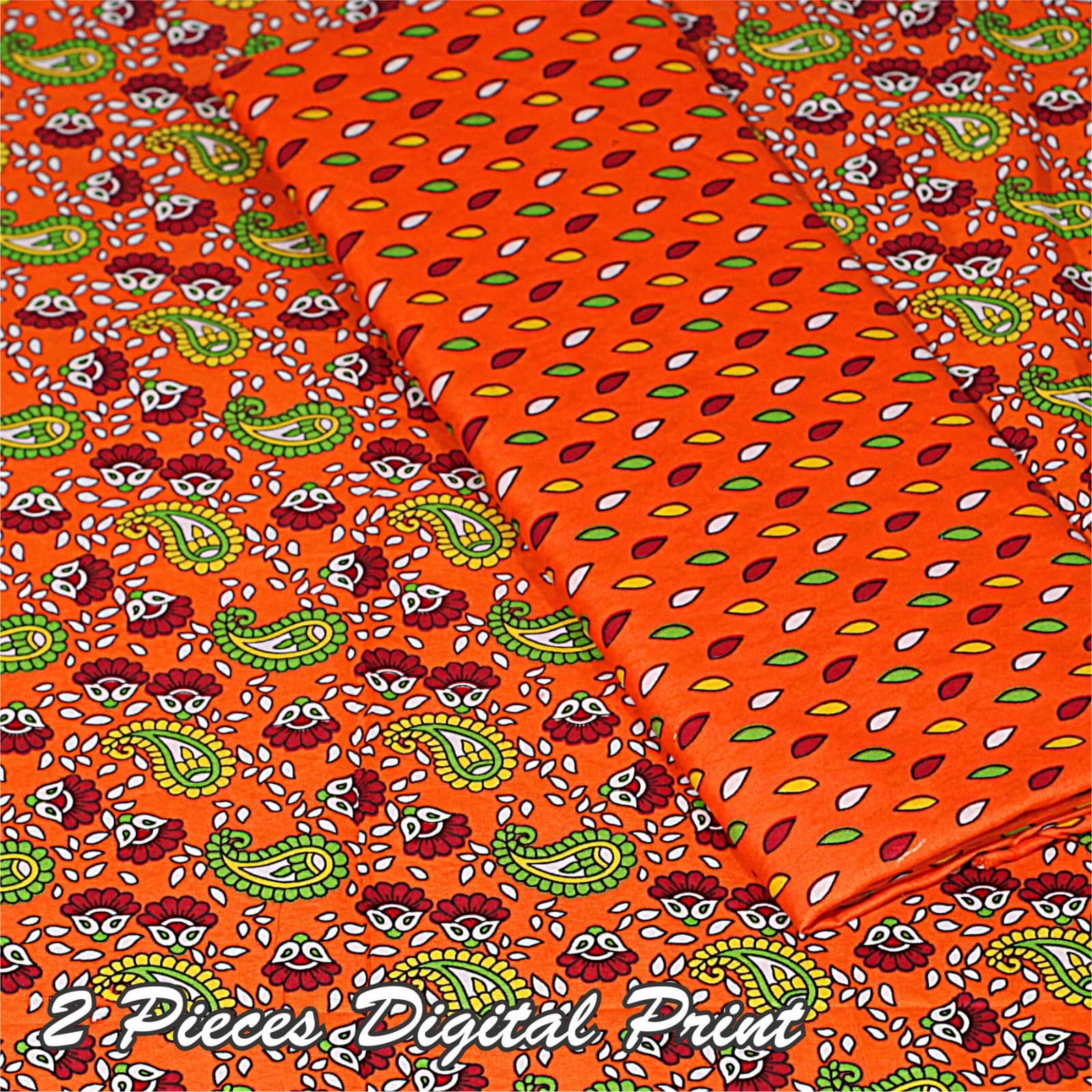 2 Piece – Cotton Digital Print Suit ( Design LS53)