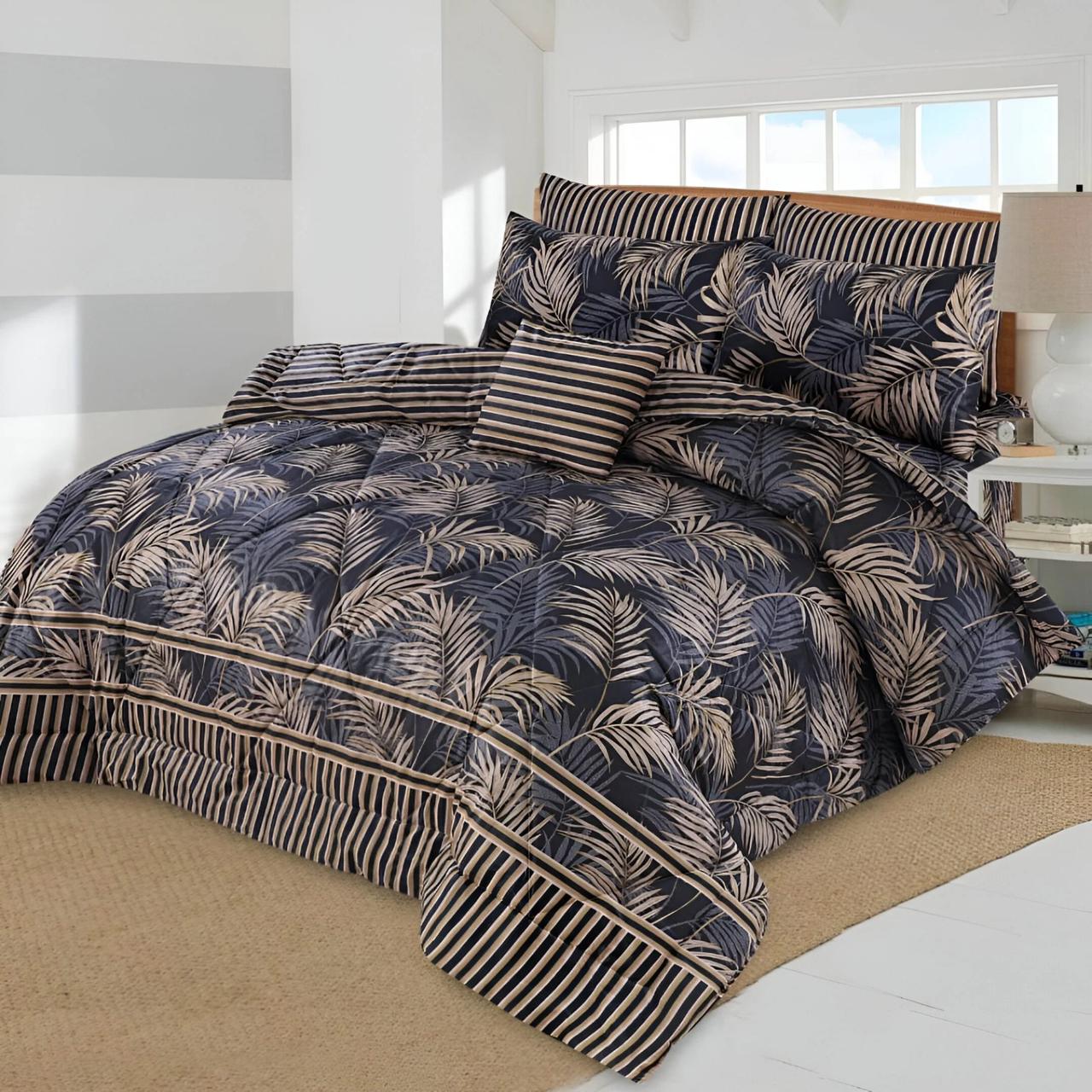 7 Pcs Comforter Set King Size Design KCC 28