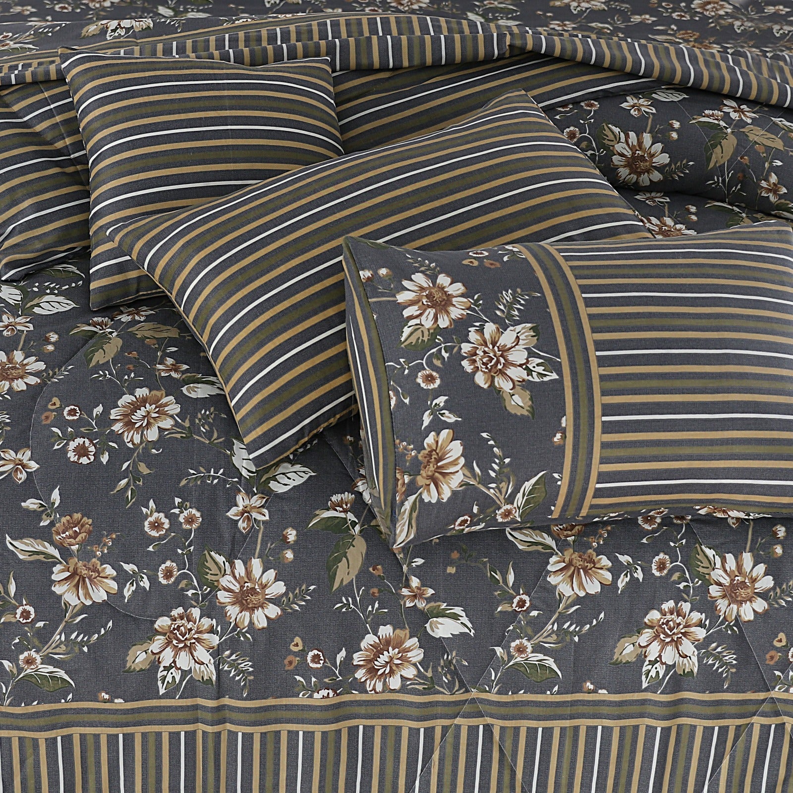 7 Pcs Comforter Set King Size Design KCC 41