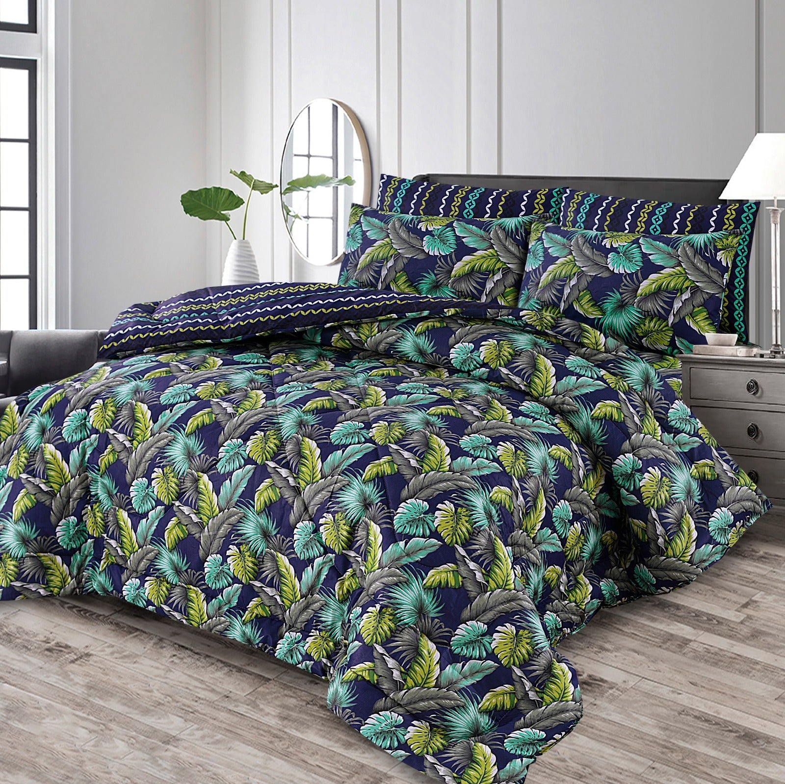 7 Pcs Comforter Set King Size Design KCC 13