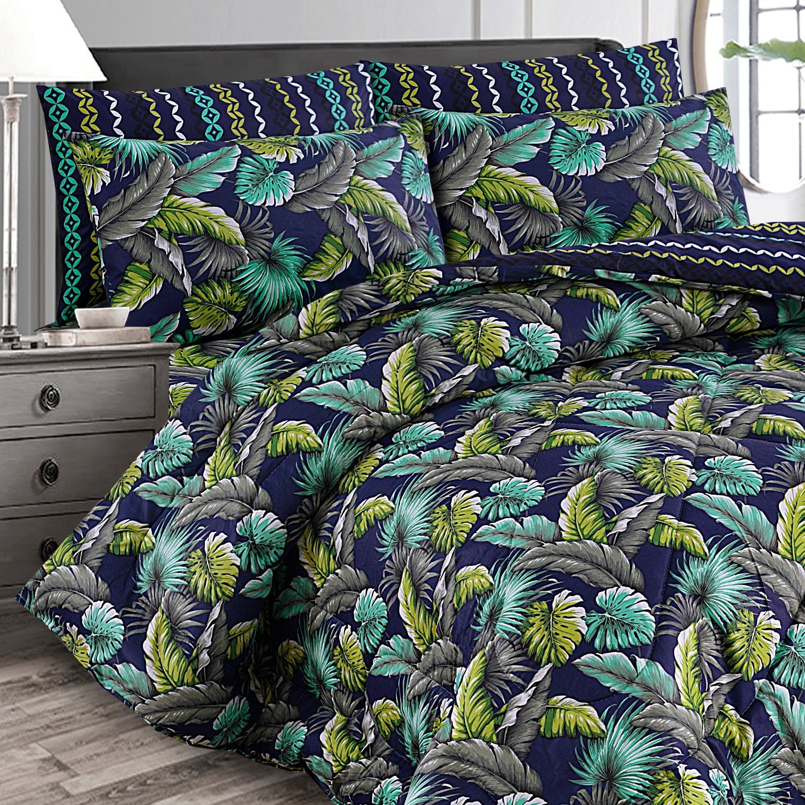 7 Pcs Comforter Set King Size Design KCC 13