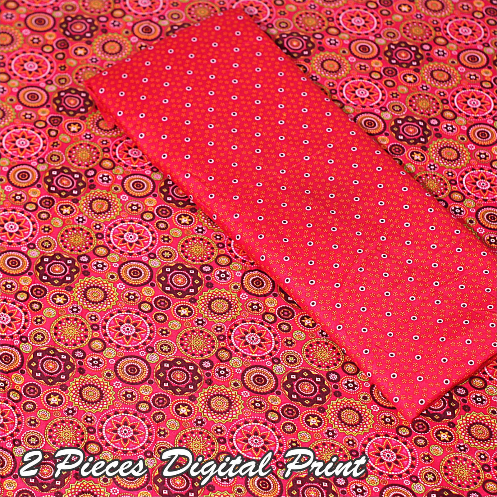 2 Piece – Cotton Digital Print Suit ( Design LS23)