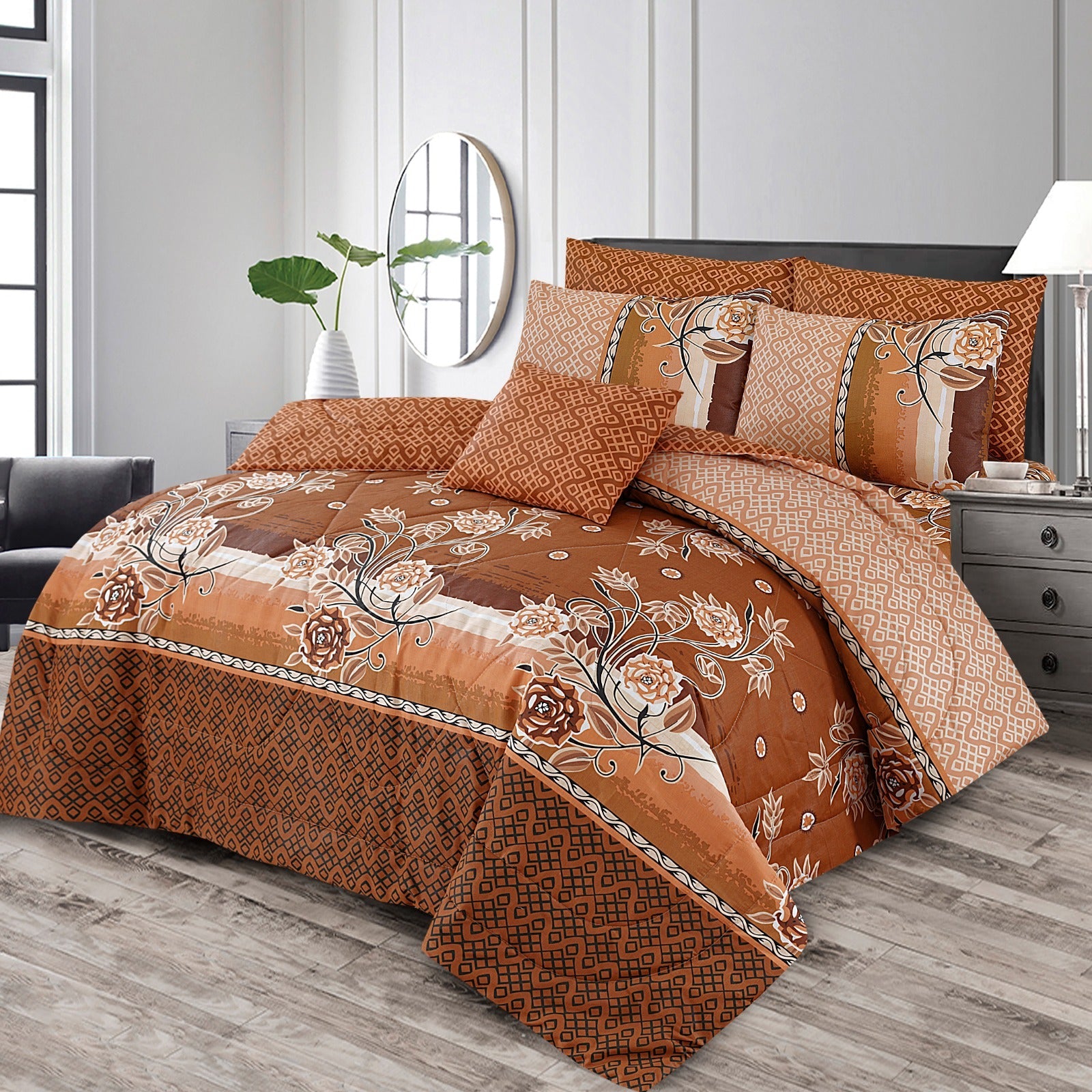 7 Pcs Comforter Set King Size Design KCC 23