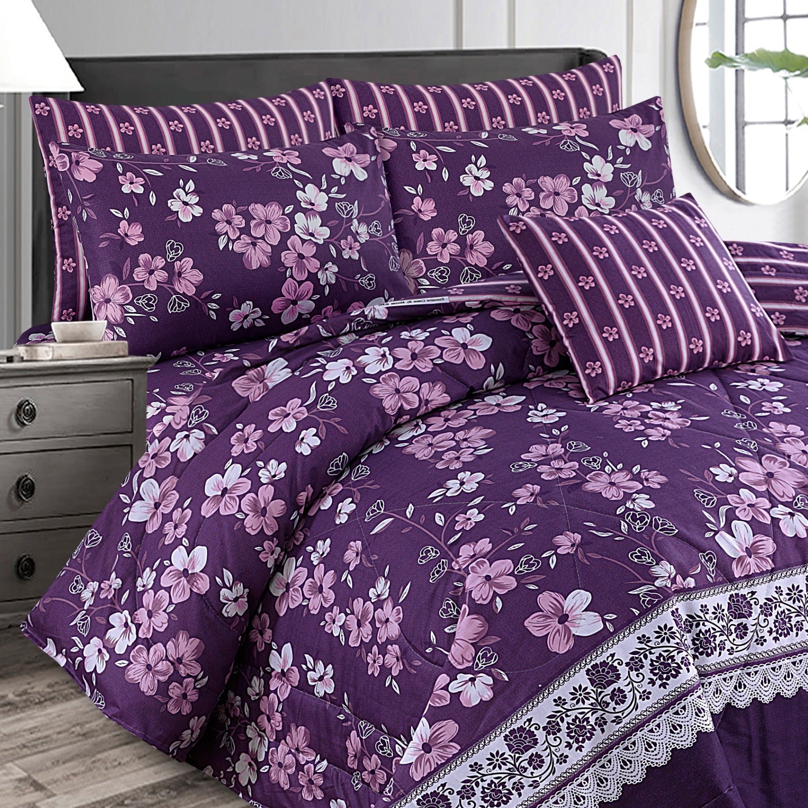 7 Pcs Comforter Set King Size Design KCC 24