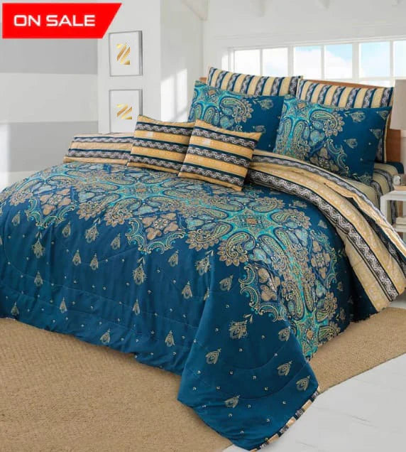 7 Pcs Comforter Set King Size Design KCC 47