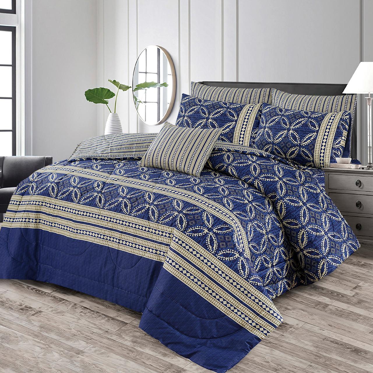 7 Pcs Comforter Set King Size Design KCC 21