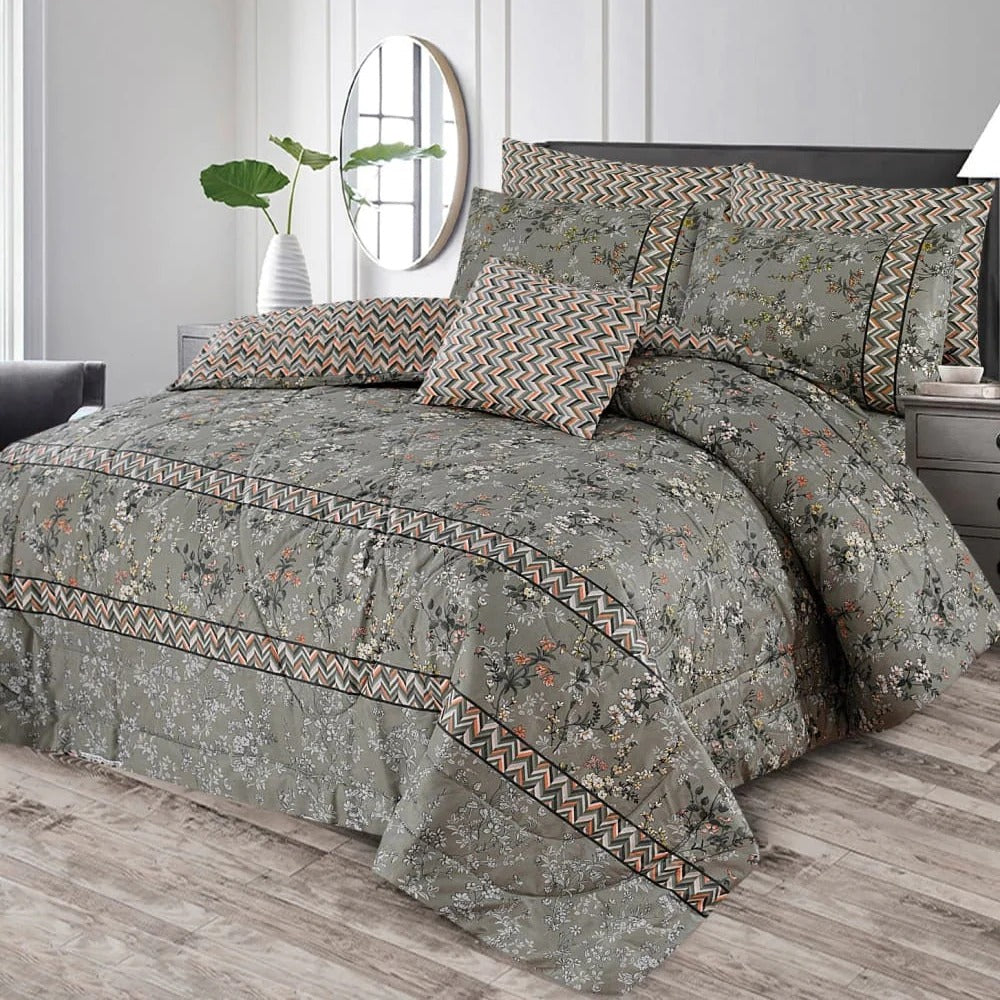 7 Pcs Comforter Set King Size Design KCC 75
