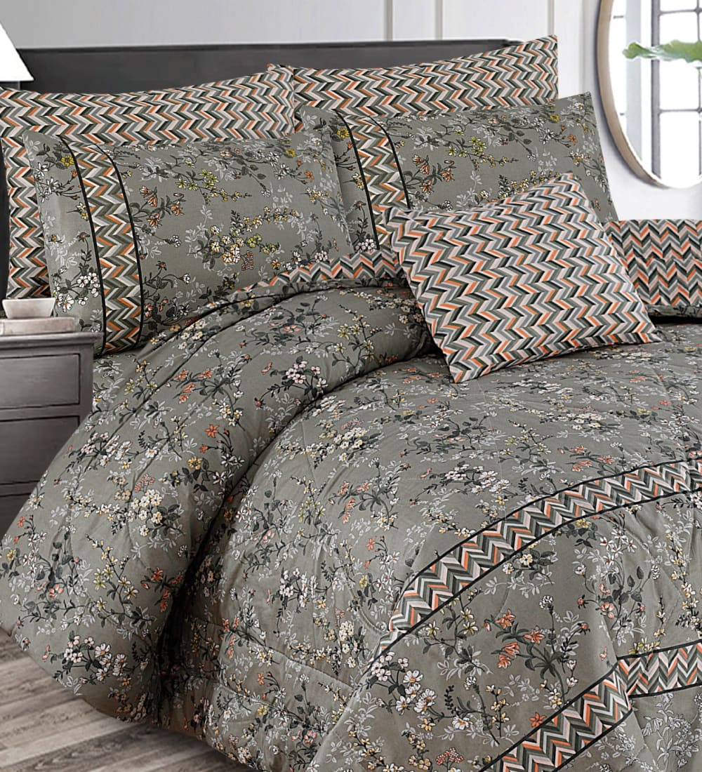 7 Pcs Comforter Set King Size Design KCC 75